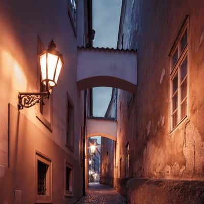 Lonely lane, Prague, Czech Republic