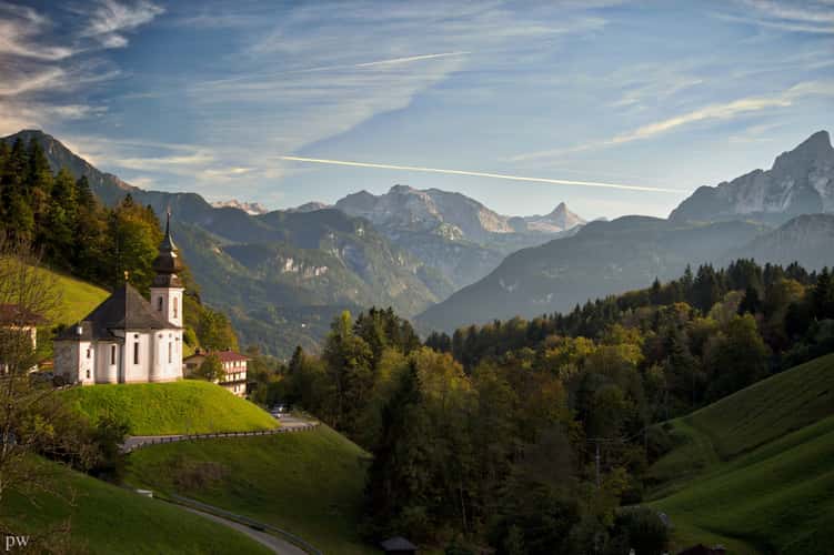 Maria Gern Church, Bavaria - Hill View