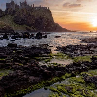 Ocean view towards Dunluce Castle, United Kingdom