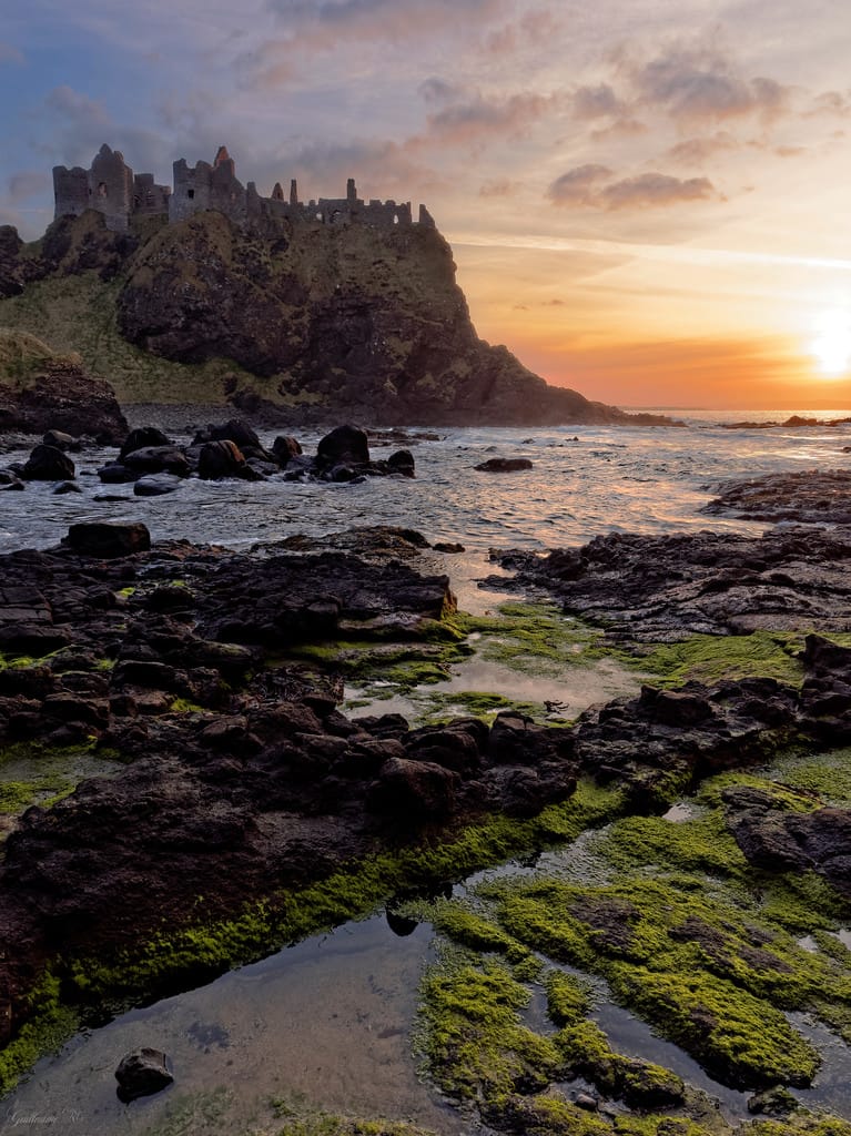 Ocean view towards Dunluce Castle, United Kingdom