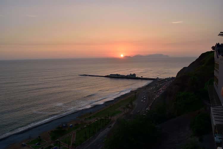 Sunset view from Larcomar