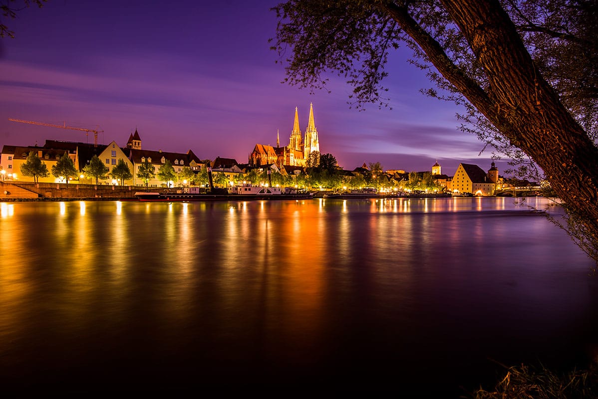 Typical view of Regensburg, Germany