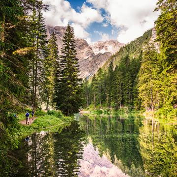 Northern tail of Lago di Braies, Italy