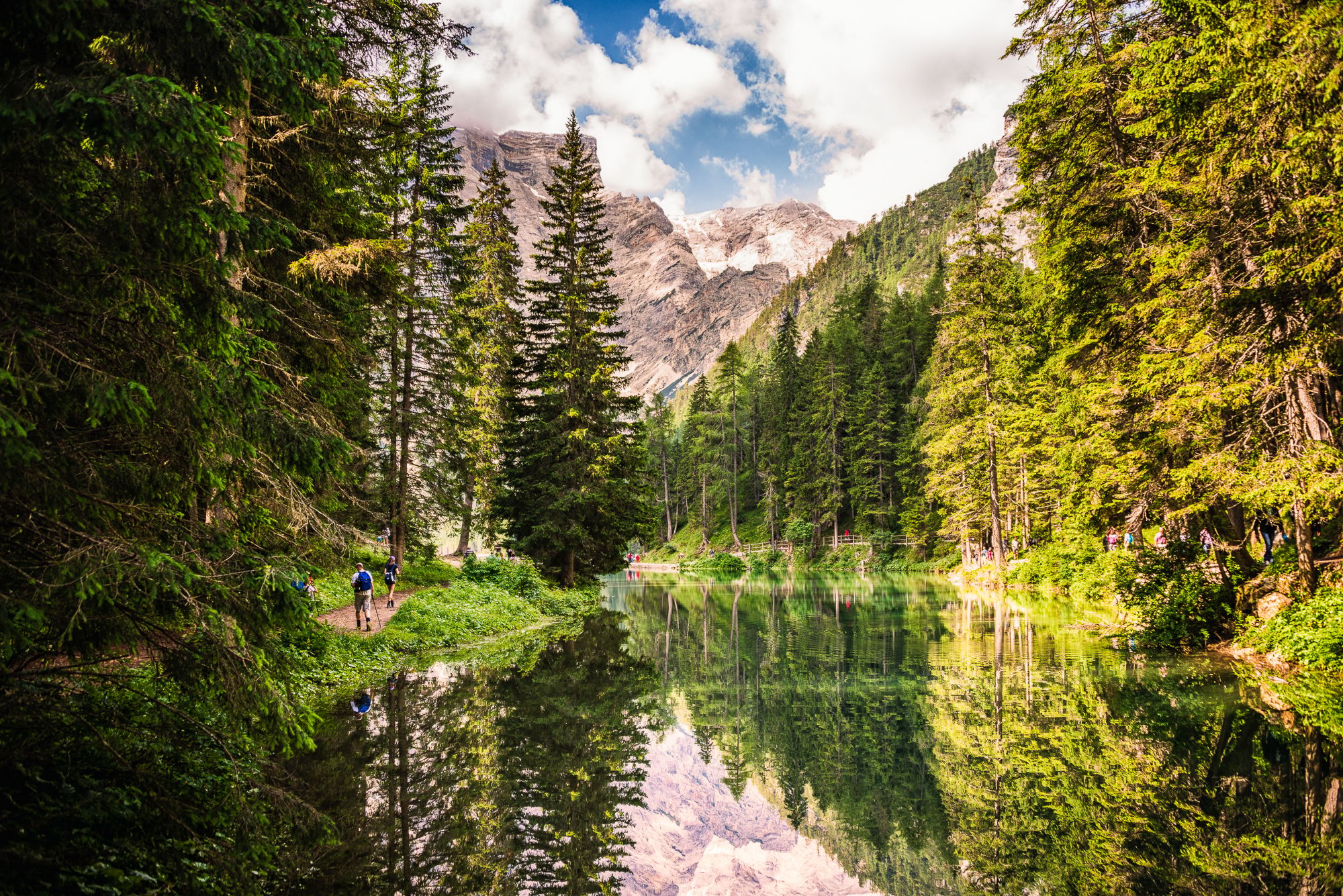 Northern Tail of Lago di Braies (Lake Braies), Italy