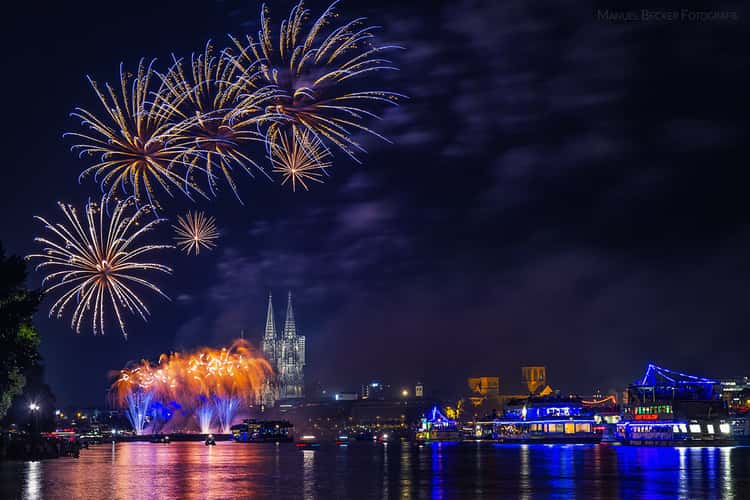 Cologne skyline from beyond Zoobridge