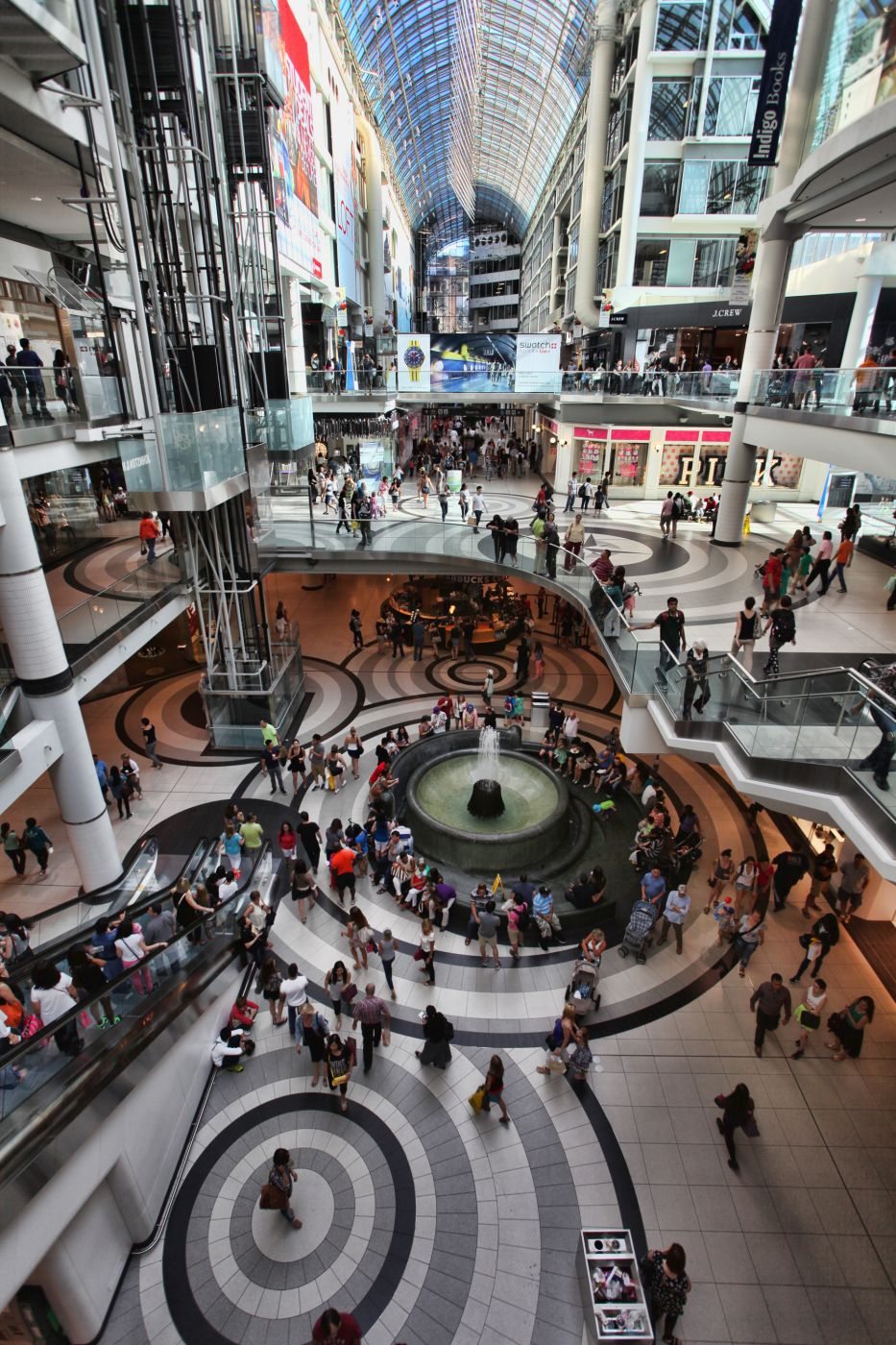 Toronto Eaton Centre is one of the best places to shop in Toronto