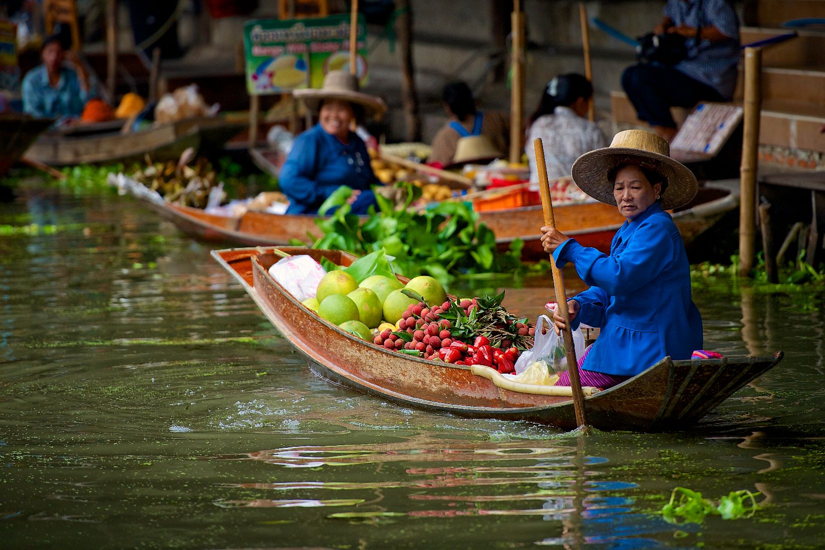 Floating Market - Damnoen Saduak, Thailand