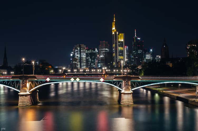 View from the Flößerbrücke, Frankfurt am Main