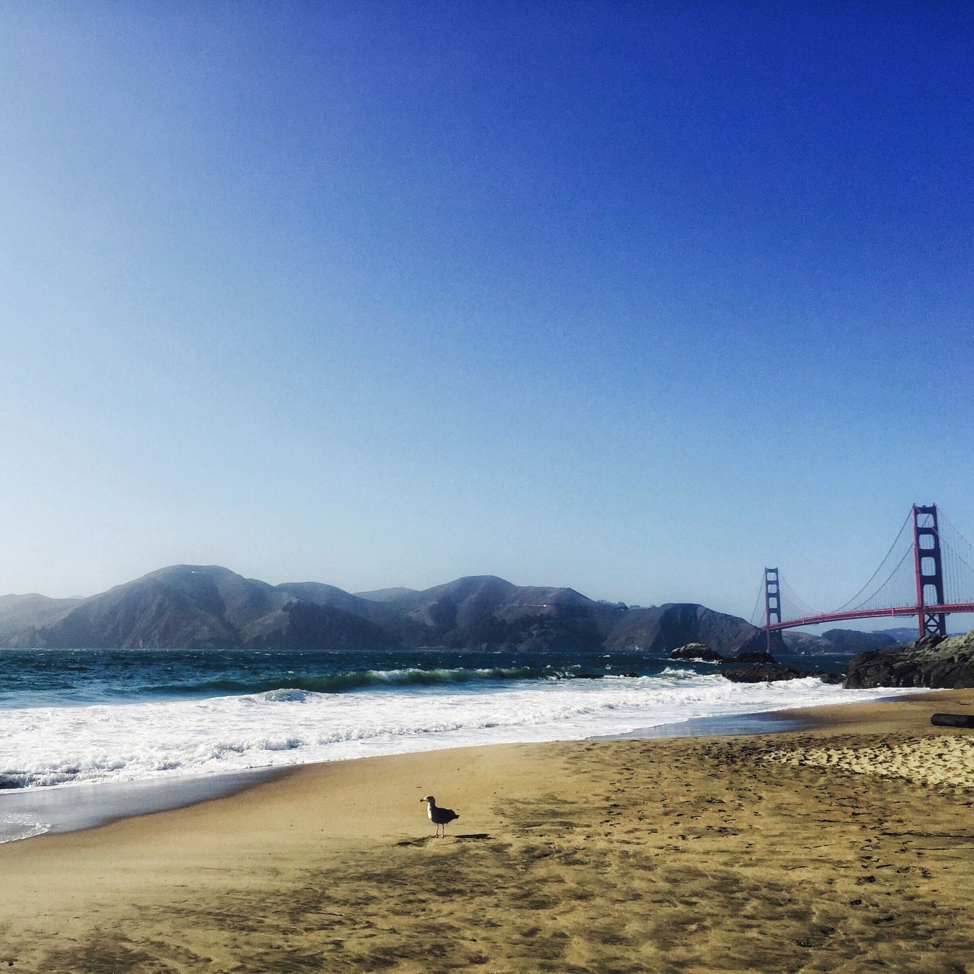 The Golden Gate Bridge from Baker Beach, USA