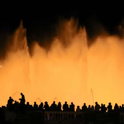 Magic Fountain at Plaça Espanya, Barcelona, Spain