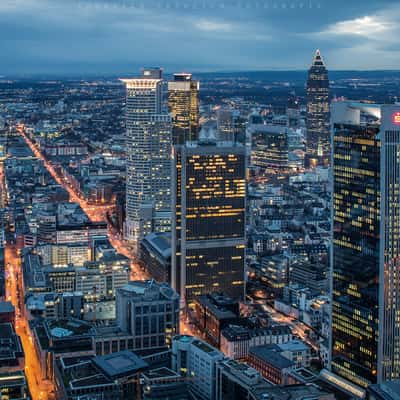 View from Maintower, Frankfurt am Main, Germany