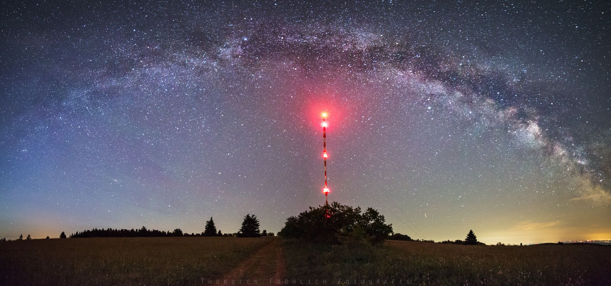 Milky Way about the radio mast, Germany