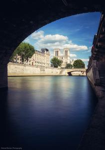 Notre Dame from beyond Pont Saint-Michel, Paris