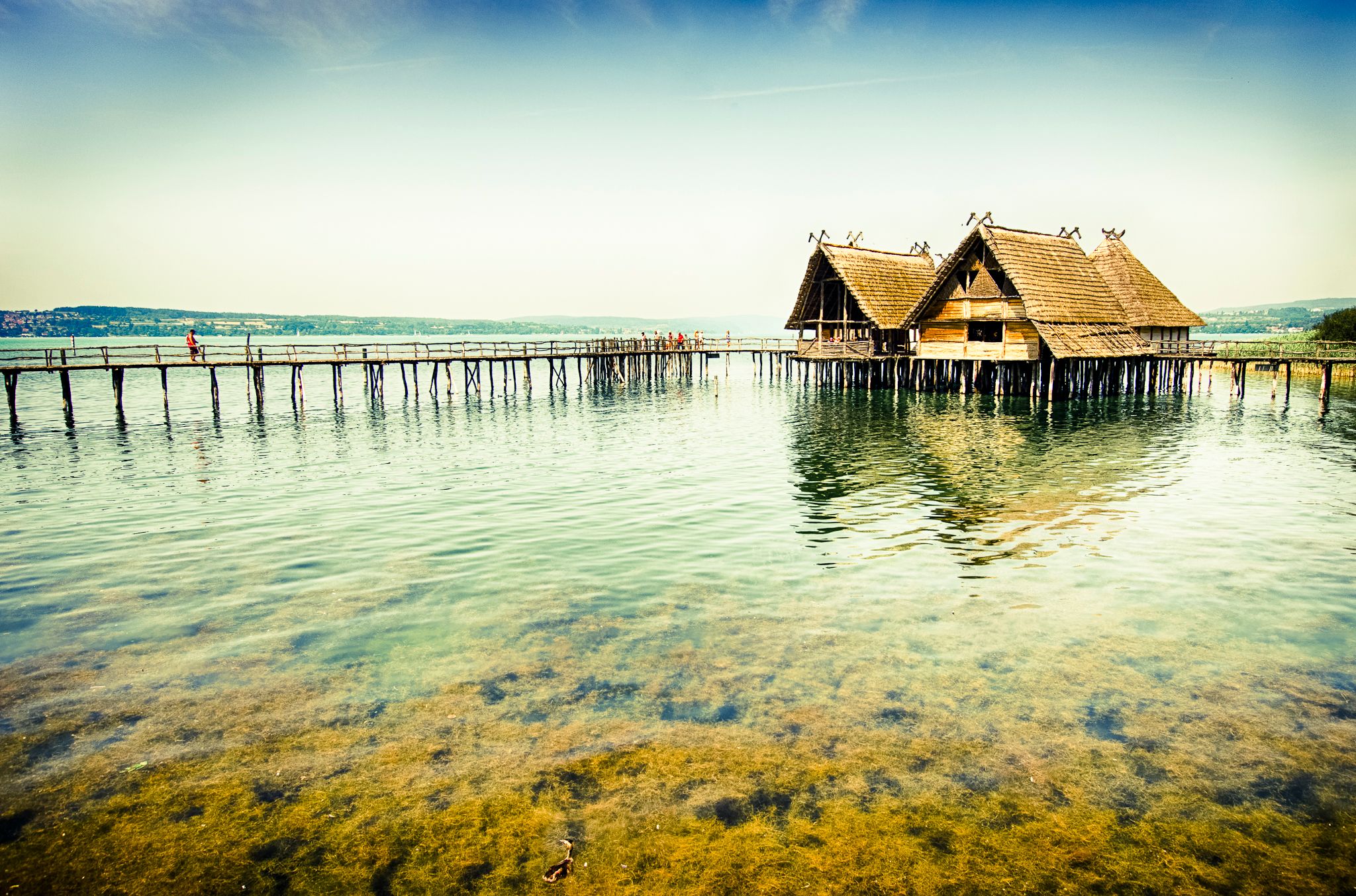 Pile dwellings in Uhldingen on Lake Constance, Germany