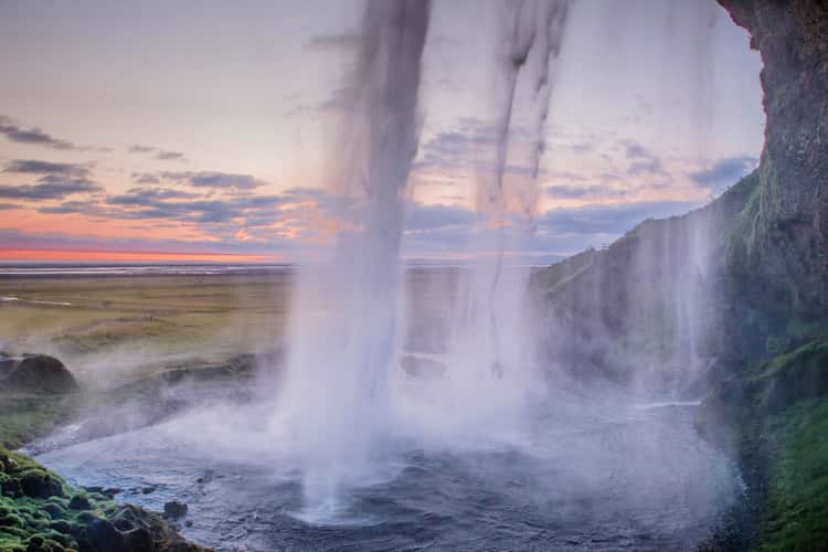 Behind the Seljalandsfoss
