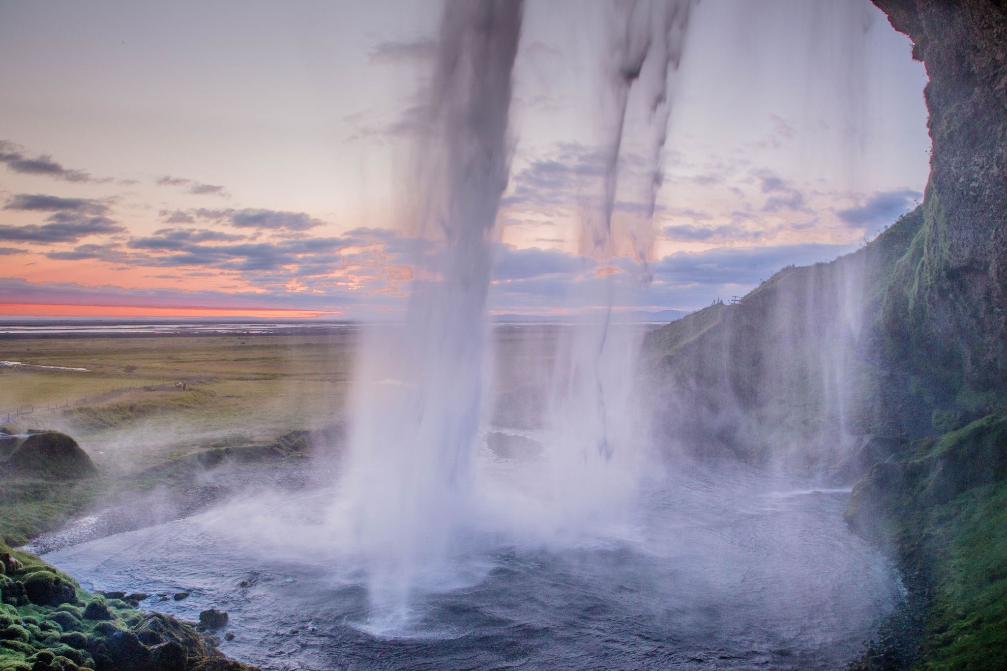Behind the Seljalandsfoss, Iceland