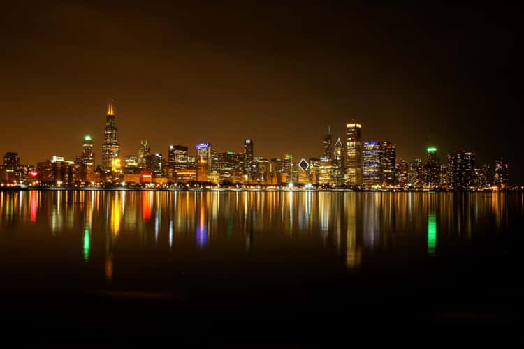 Skyline of Chicago from Adler Planetarium