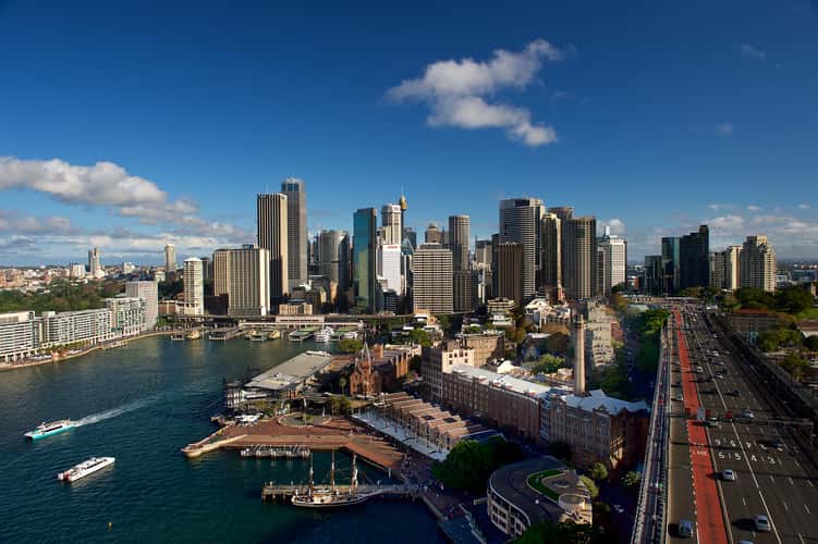 View from Sydney Harbour Bridge 
