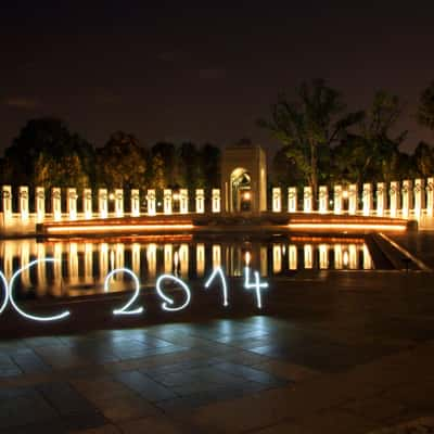 WW2 Memorial DC Light Painting, USA