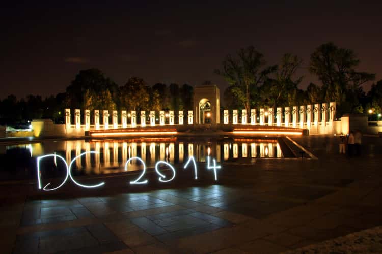 WW2 Memorial DC Light Painting