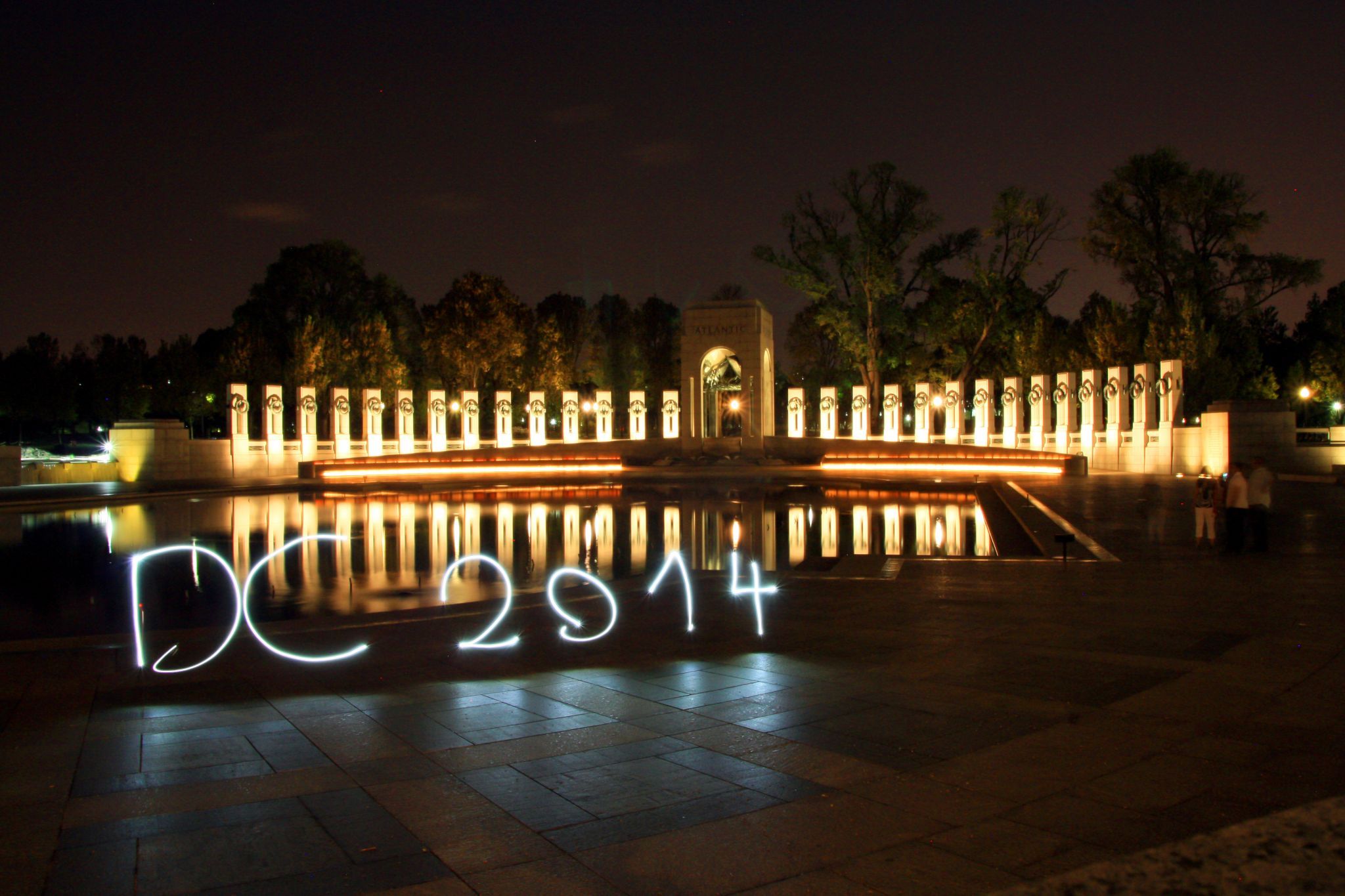 WW2 Memorial DC Light Painting, USA