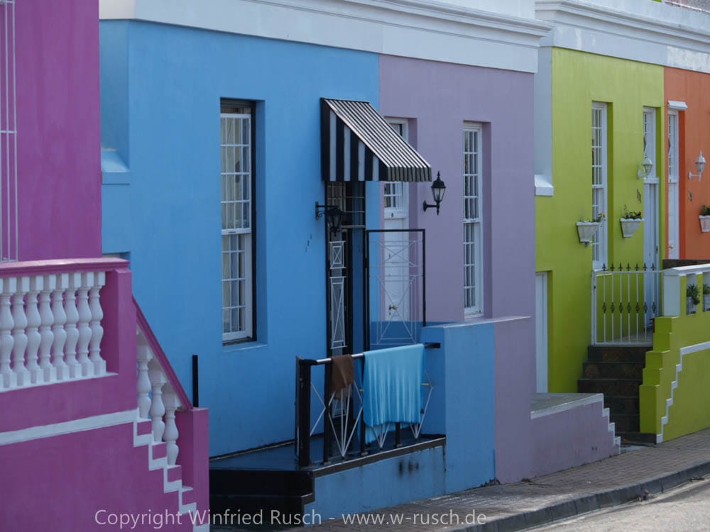 bunte Häuser im Stadtteil Bo-Kaap, South Africa