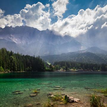 Eibsee and Zugspitze, Germany