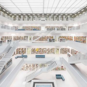 Inside City Library, Stuttgart, Germany