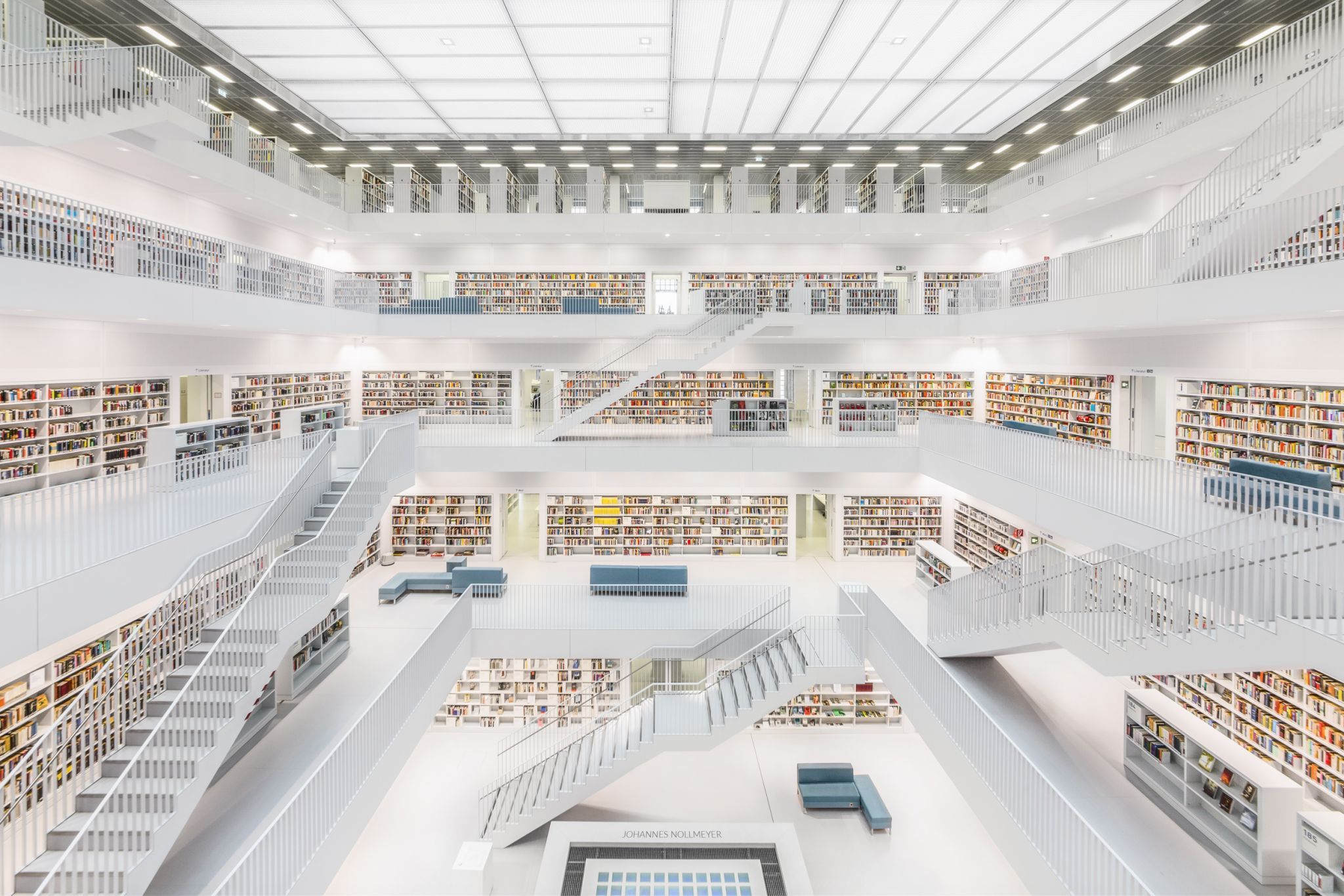 Inside City Library, Stuttgart, Germany