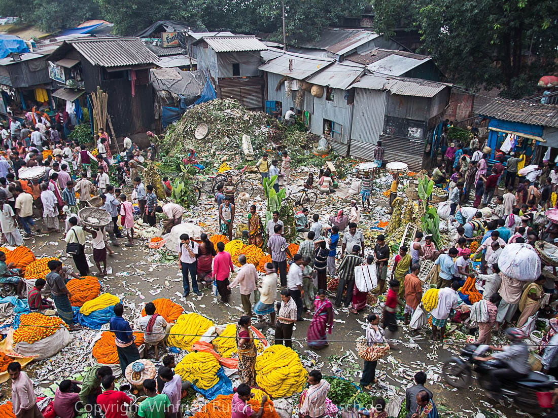 Markttreiben in Kalkutta, India