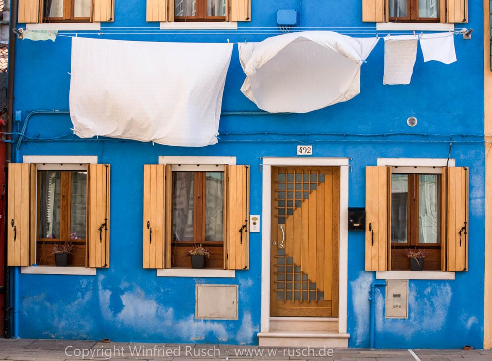 Laundry day on Burano, Italy