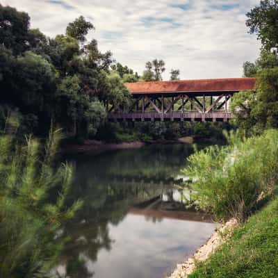 Wooden bridge, Ketsch, Germany