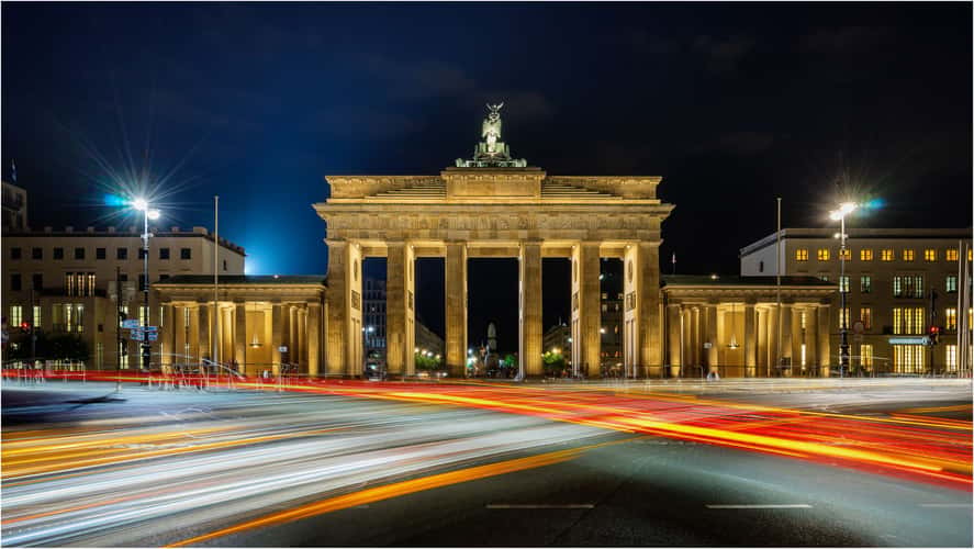 Brandenburg Gate from behind, Berlin