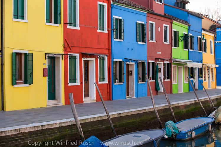 bunte Häuser in Burano