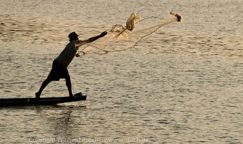 Fischer auf dem Mekong