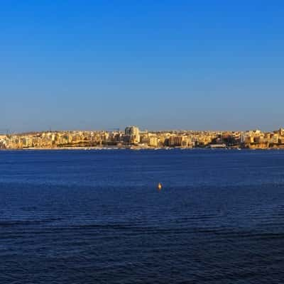 Panorama of Saint Pauls Bay, Malta