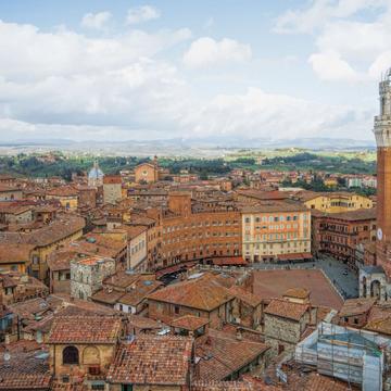 View over Siena from Facciatone, Italy