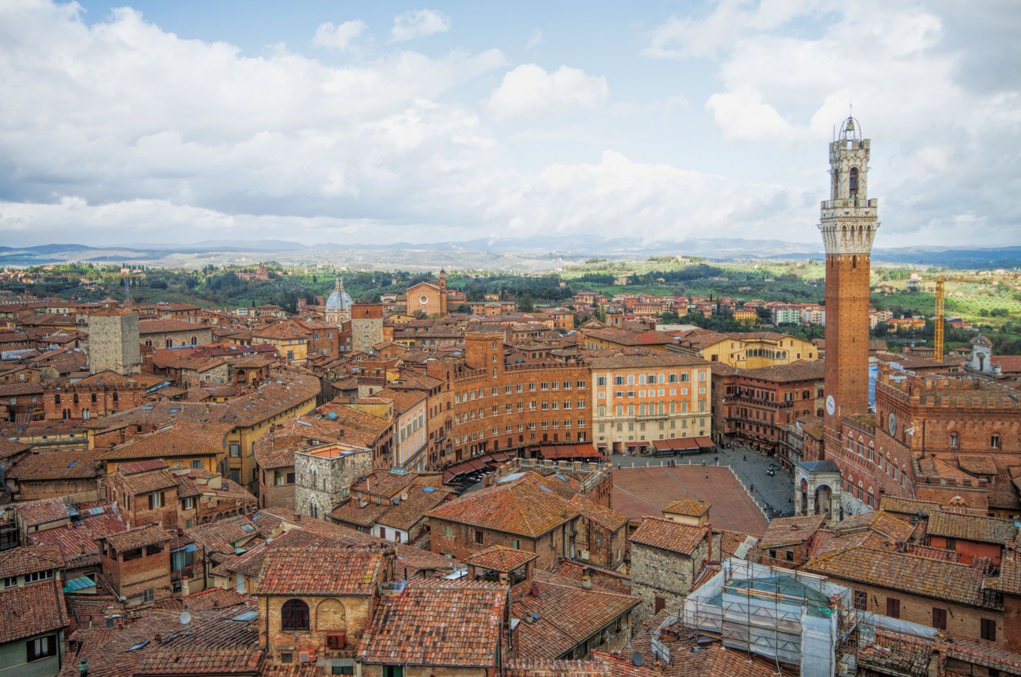 View over Siena from Facciatone, Italy