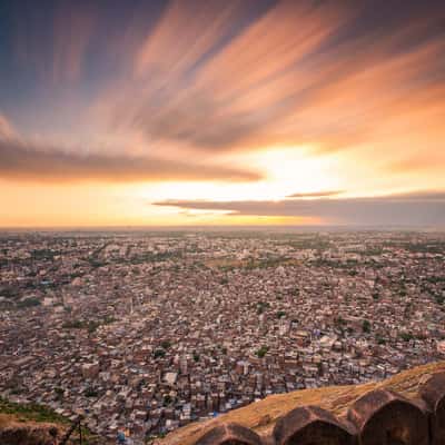 Sunset over Jaipur, India