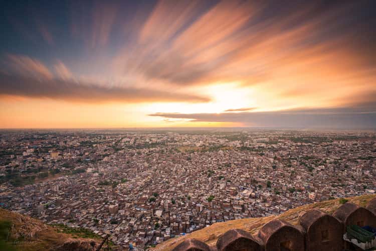 Sunset over Jaipur