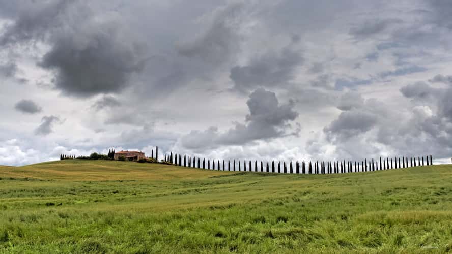 View of Poggio Covilii, Villa of the Val d'Orcia