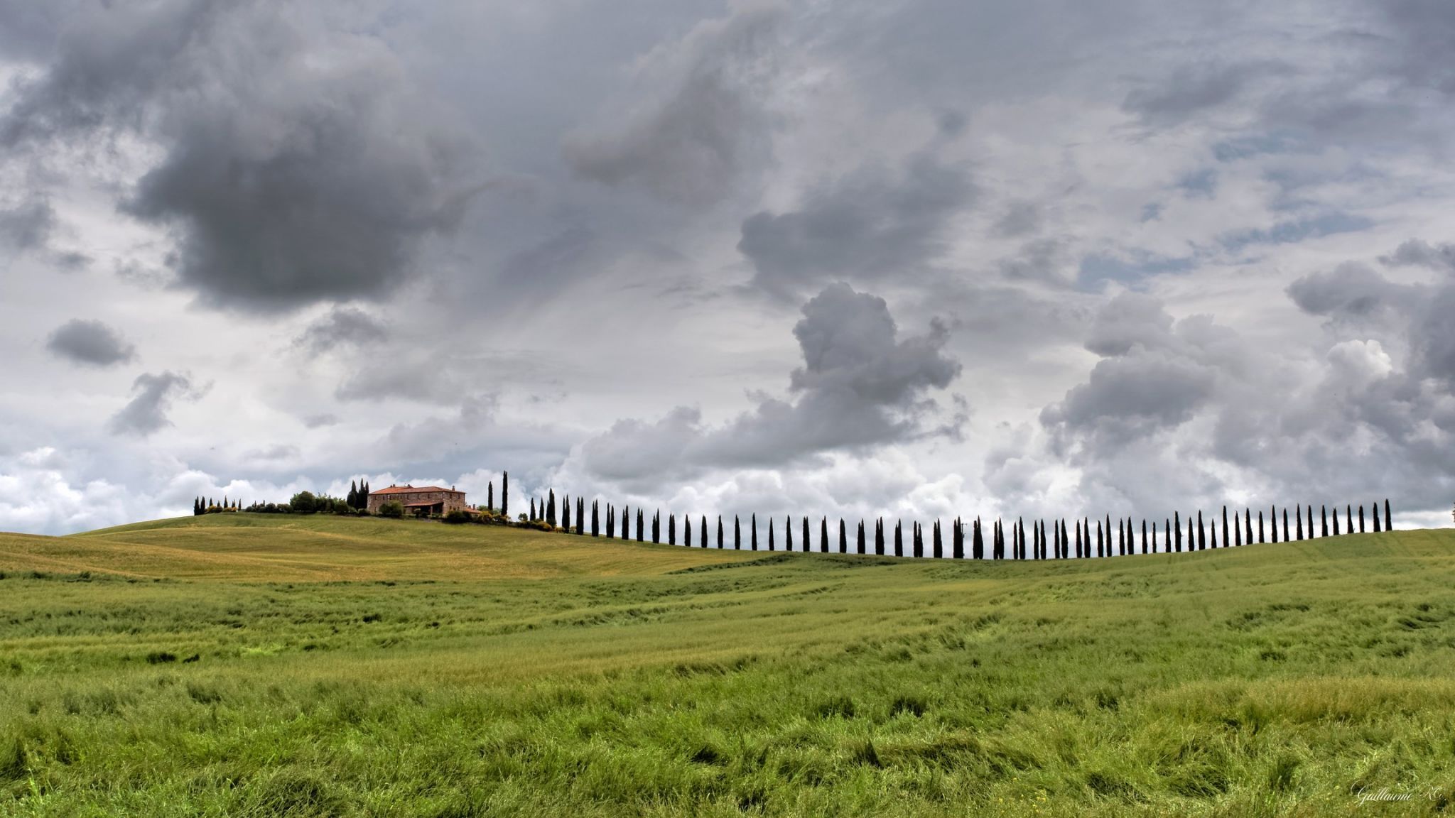 View of Poggio Covilii, Villa of the Val d'Orcia, Italy