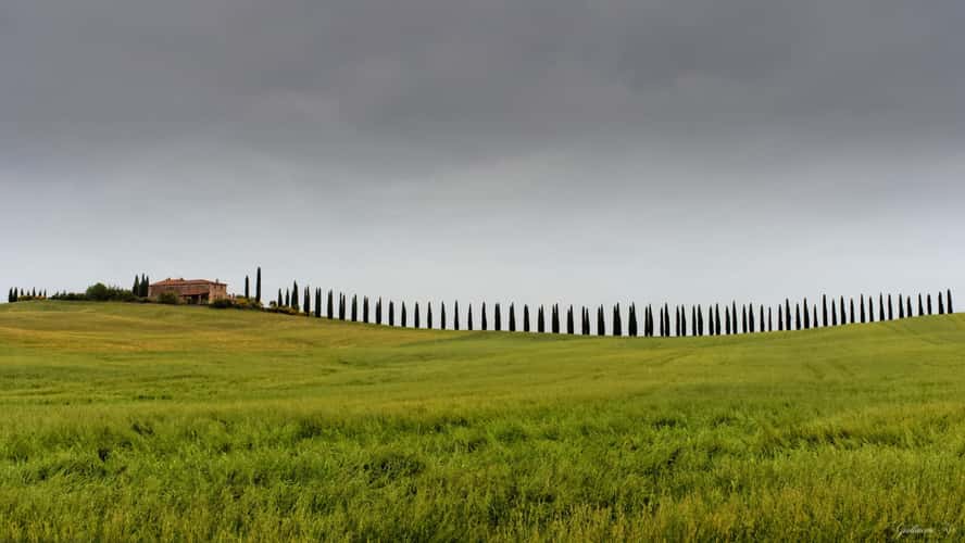 View of Poggio Covilii, Villa of the Val d'Orcia