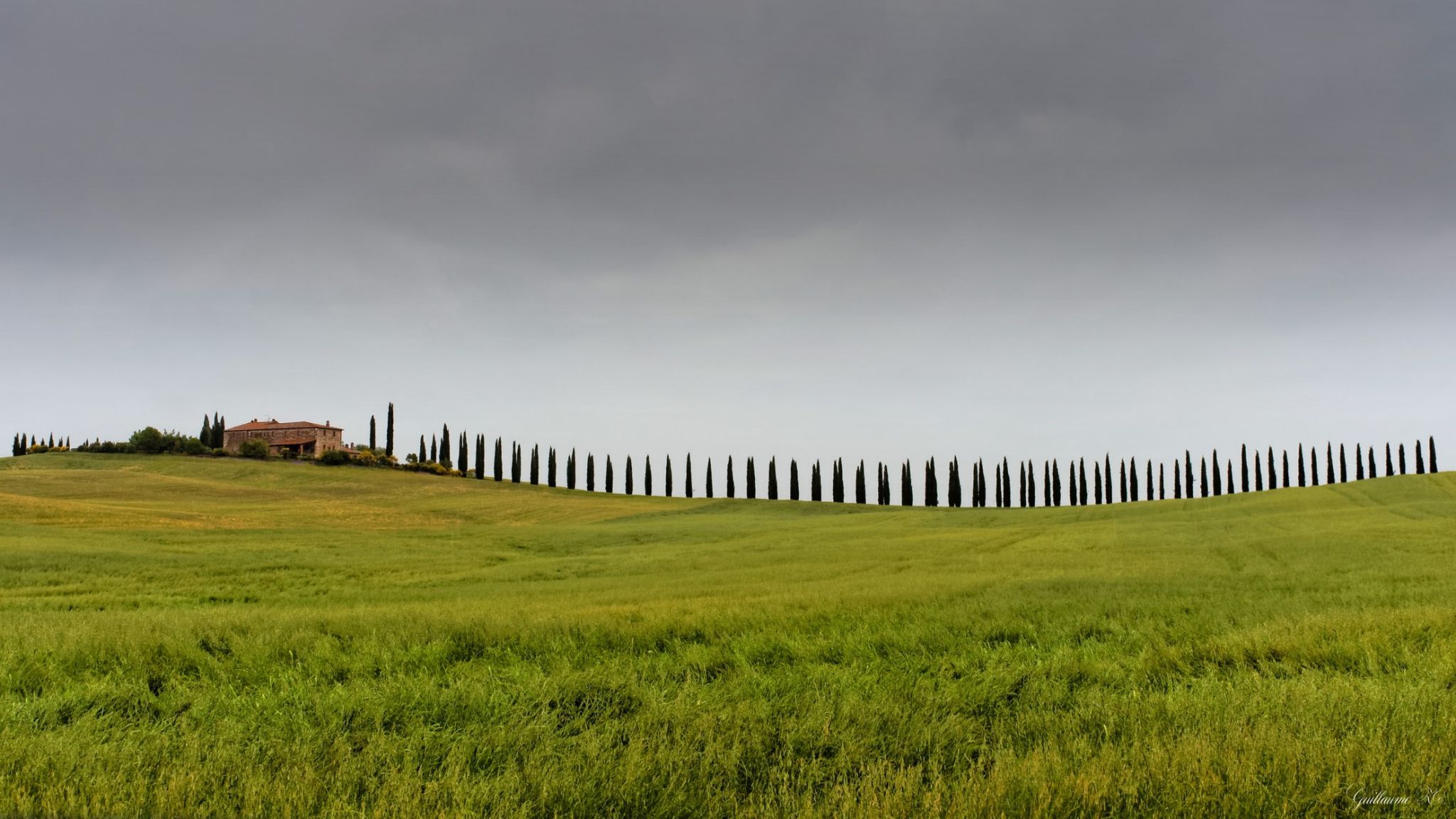 View of Poggio Covilii, Villa of the Val d'Orcia, Italy