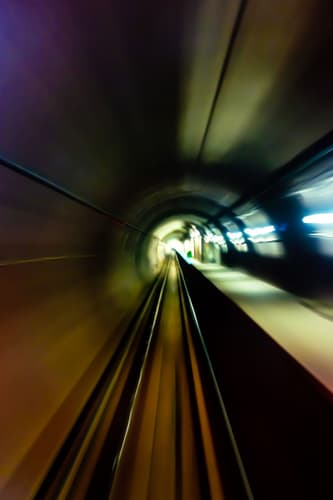 Back of a Chicago El Train, Chicago, Illinois