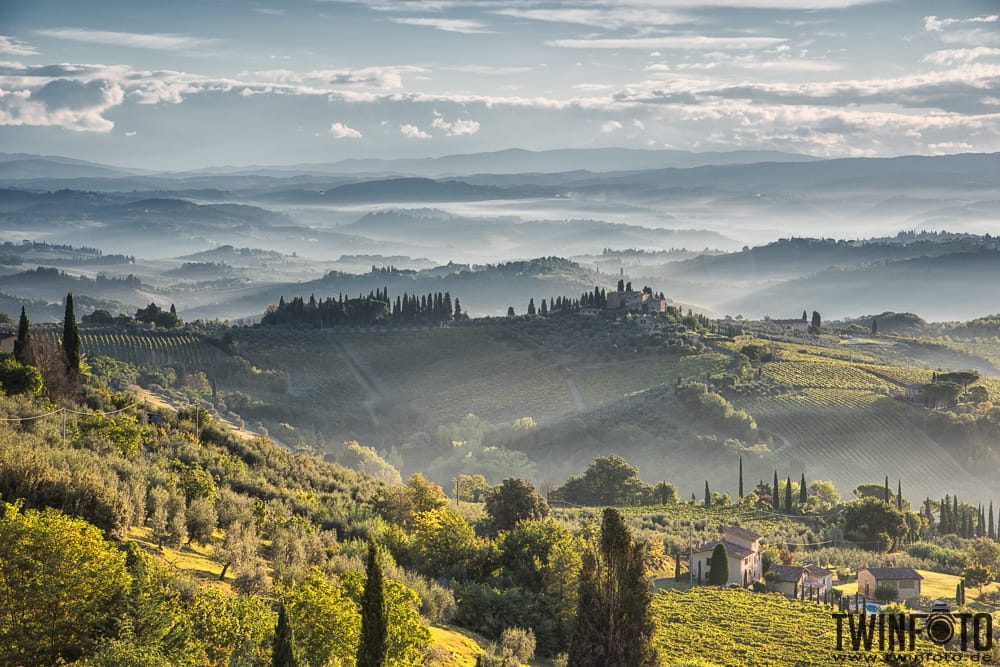 Foggy Tuscany, Italy