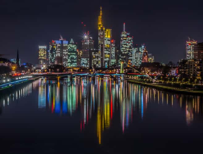 View from “Deutschherrenbridge“, Frankfurt am Main