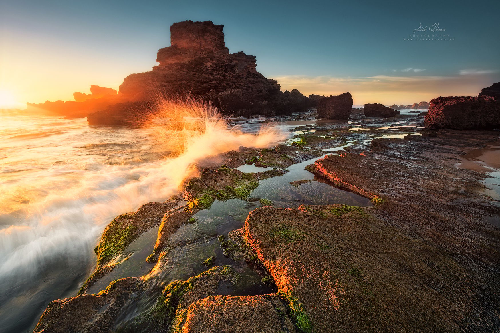 Golden Sunbeams (Praia do Castelejo), Portugal