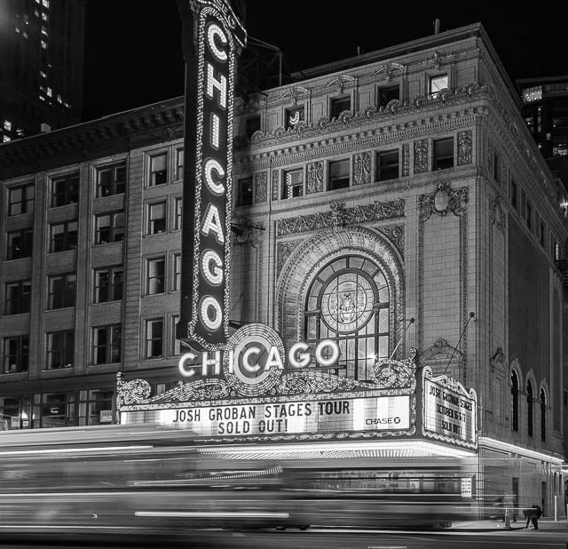 Iconic Chicago Theater on State Street, USA