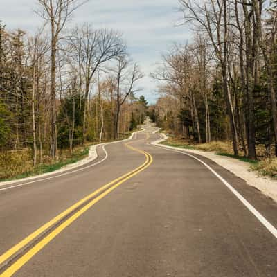 Jens Jensen Winding Road, Door County, Wisconsin, USA